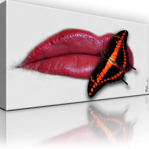 Lippen Schmetterling Wandbild 